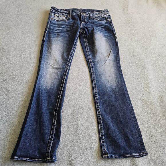 Vigoss Slim Boot Jeans Womens 35Wx31L Medium Wash Stretch Waist Dallas Fit - Picture 1 of 10